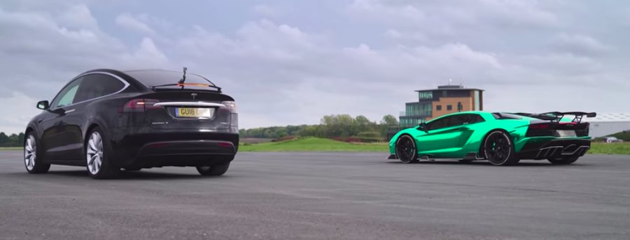 Can Tesla Model X Beat Lamborghini Aventador S On A Drag Strip?