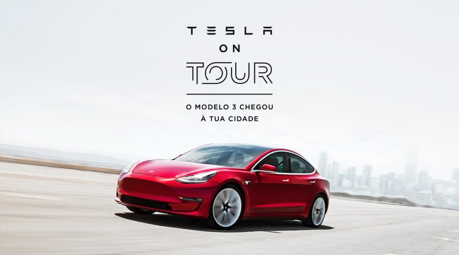 Tesla Model 3 em tour pelo norte de Portugal