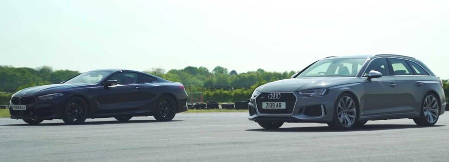 BMW M850i Duels Audi RS4 In Drag And Rolling Races, Brake Test