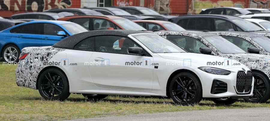 BMW 4 Series Convertible Spied Almost Completely Exposed
