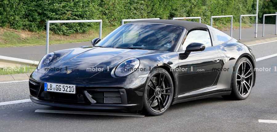 Porsche 911 GTS Targa Spied Completely Uncovered At The Nurburgring
