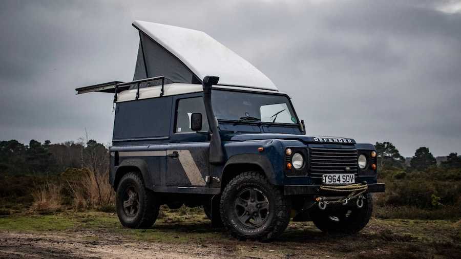 Classic Land Rover Defender Raises Its Roof As Compact Camper